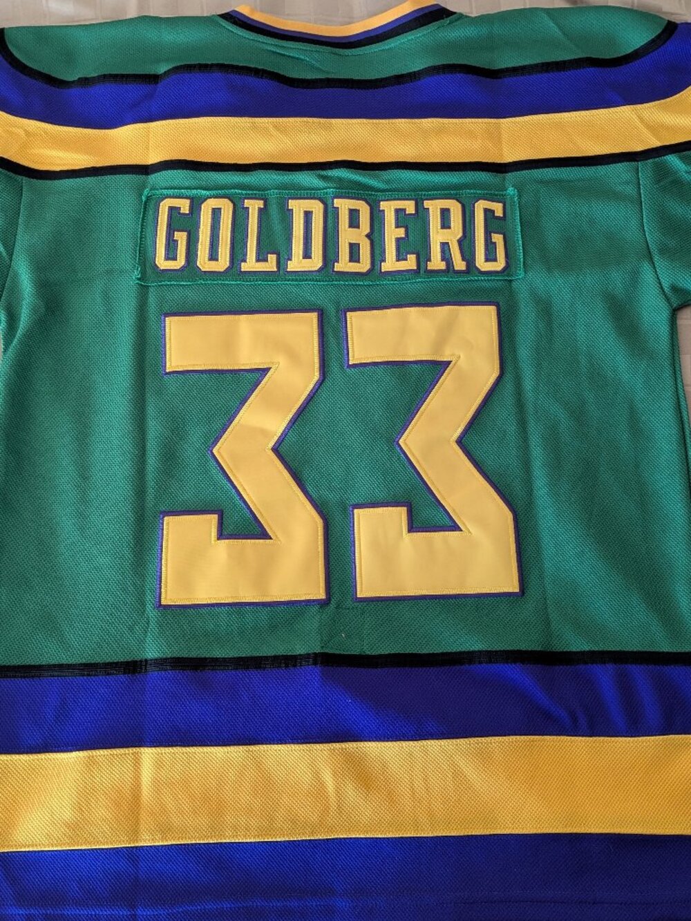 Mighty Ducks Movie Hockey Jersey Goldberg #33 Stitched - Men's Medium
